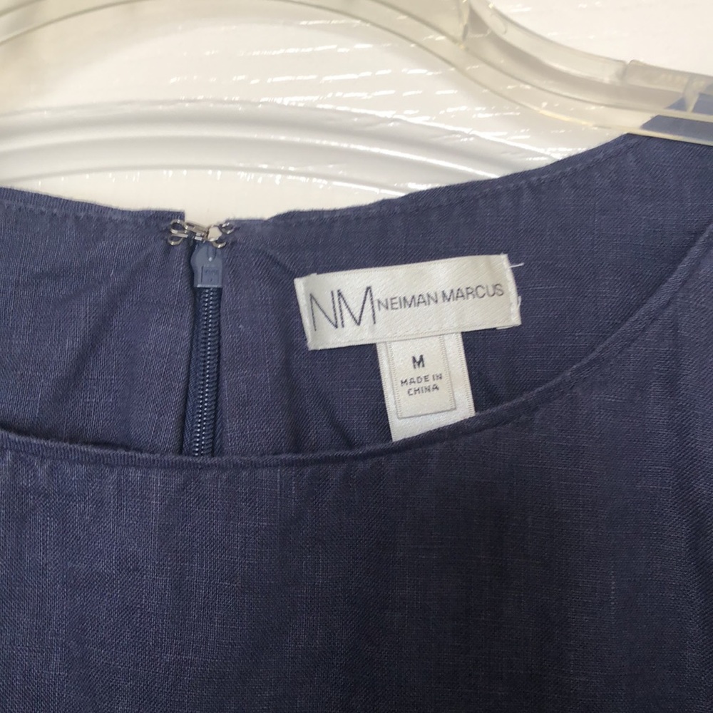 Neiman Marcus Navy Blue Shift Dress - Picture 3 of 11